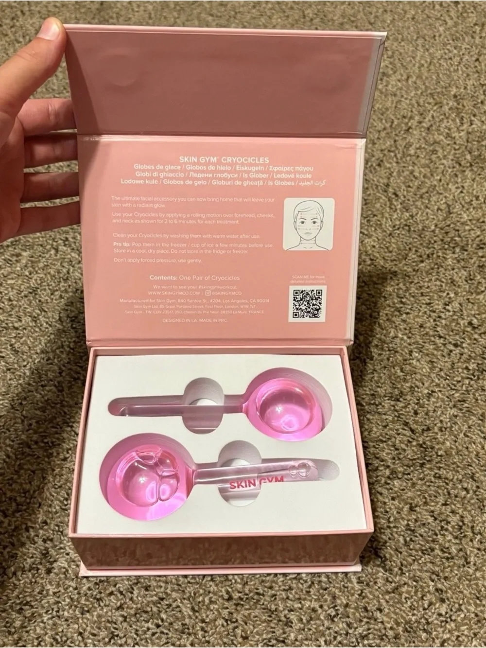 NWT Skin Gym Pink Facial Sculpting Massage Globes